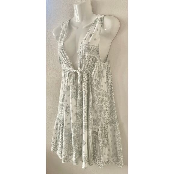 Ocean Drive Summer Surf Beach Dress Floral Paisley Print Lightweight Size Med - Picture 2 of 7